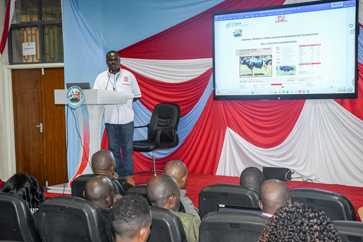 chuka__uni's tweet image. Day 5 transitioned into the vital role of genetics in advancing reproductive performance and livestock productivity.
The morning session introduced participants to key genetic principles, including trait heritability and the use of genetic evaluations to inform breeding…