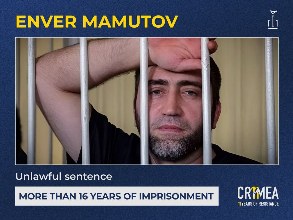 ✊🏼 Today, we share the story of Crimean activist Enver Mamutov, who was unlawfully sentenced by a Russian court to 16 years and 6 months in a maximum-security penal colony. 

🔵 Life before the detention

Enver Shevketovych Mamutov was born on 28 August 1975 in Samarkand,