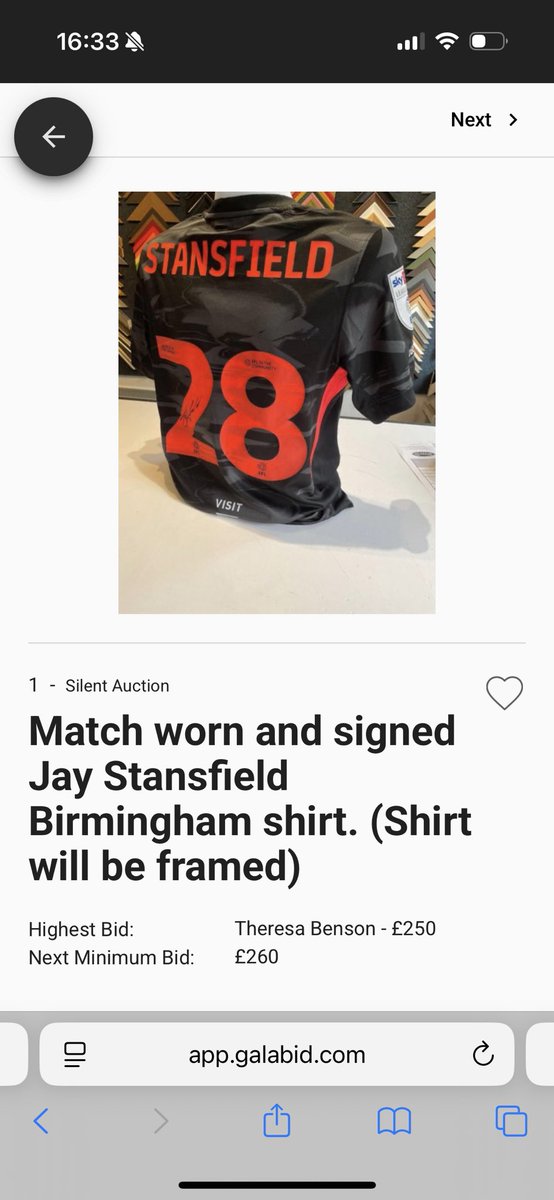 Tom Vickery (@tvickers1) on Twitter photo Calling all #bcfc #kro fans…
A matchworn Jay Stansfield shirt being auctioned off for the <a href="/as9foundation/">Adam Stansfield foundation</a> & <a href="/mindovermnd/">Mind Over MND.</a>
<a href="/piercesweenz/">Pierce Sweeney</a> has chosen these 2 great charities to be connected with his testimonial coming up next weekend ❤️
app.galabid.com/pierce-sweeney… Calling all #bcfc #kro fans…
A matchworn Jay Stansfield shirt being auctioned off for the <a href="/as9foundation/">Adam Stansfield foundation</a> & <a href="/mindovermnd/">Mind Over MND.</a>
<a href="/piercesweenz/">Pierce Sweeney</a> has chosen these 2 great charities to be connected with his testimonial coming up next weekend ❤️
app.galabid.com/pierce-sweeney…