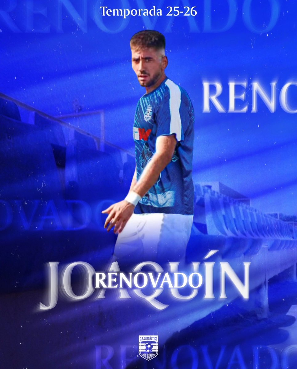 🔹 𝐎𝐅𝐈𝐂𝐈𝐀𝐋 |

✍️ ¡Joaquín seguirá vistiendo nuestra camiseta una temporada más!

🦁 Centrocampista con garra, muy técnico y con un pie privilegiado. Aportará, una vez más, su experiencia y su templanza en el centro del campo. 

#vamosazules 💙