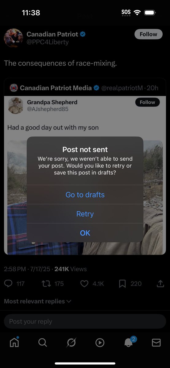 Awww won’t let me reply to their dumbness