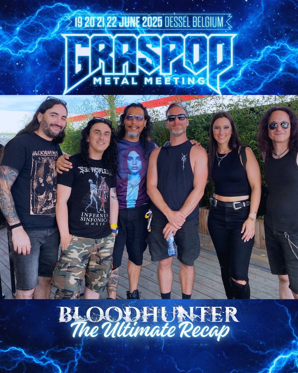 BLOODHUNTER (@bloodhunterband) on Twitter photo GRASPOP METAL MEETING: The Ultimate Recap 💙🤘🏼
It’s been 1 month already and we can still feel the magic of @graspopmetalmeeting !! These are some of our best memories and we will never forget how cool it was to live this experience at its fullest!🤘🏼.
Enjoy ! 😉 GRASPOP METAL MEETING: The Ultimate Recap 💙🤘🏼
It’s been 1 month already and we can still feel the magic of @graspopmetalmeeting !! These are some of our best memories and we will never forget how cool it was to live this experience at its fullest!🤘🏼.
Enjoy ! 😉