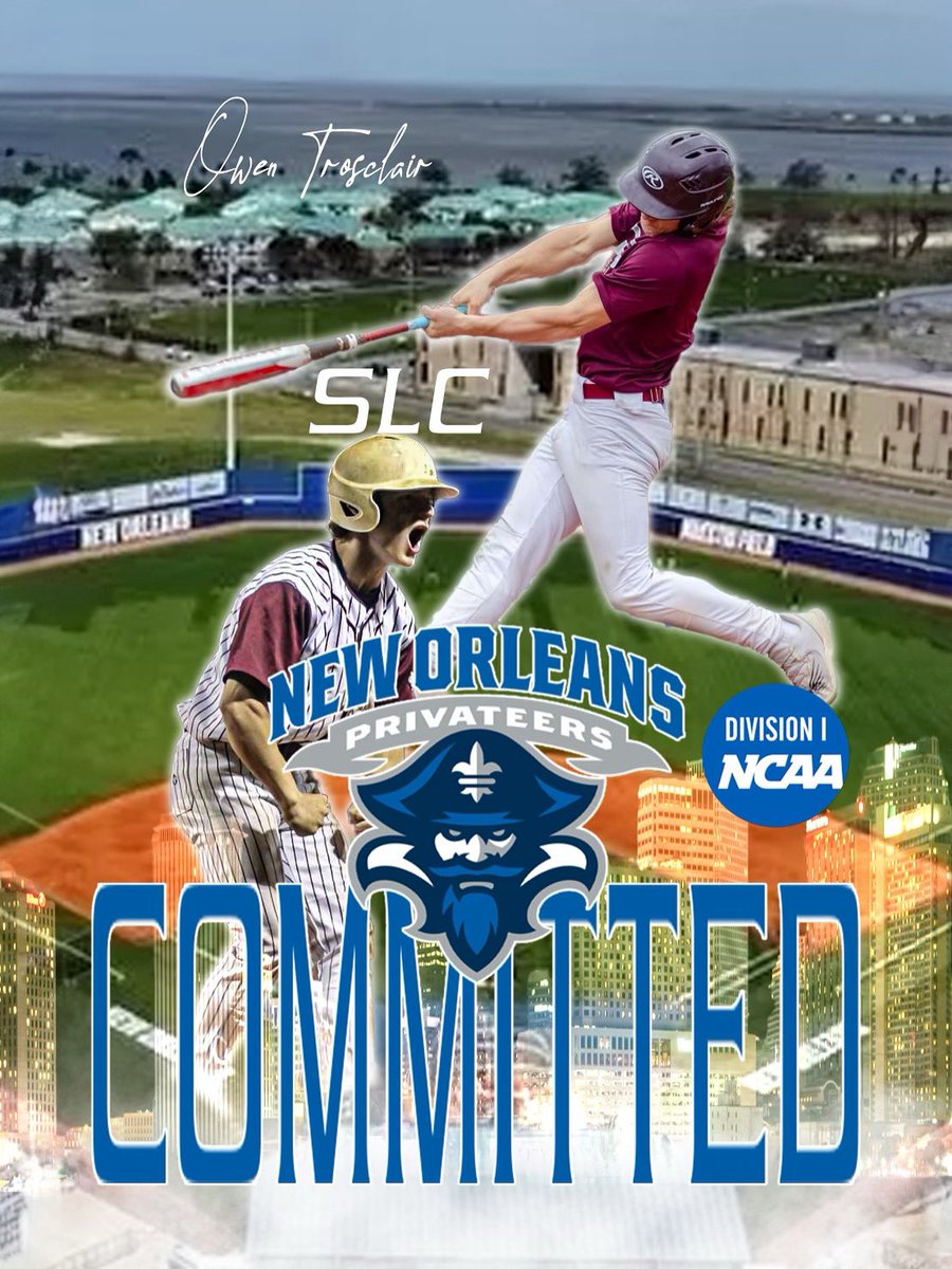 Congratulations to @wowfactorscout's own Owen Trosclair (Class of 2026) of <a href="/CCABASEBALL954/">CCA BASEBALL</a> for committing to @privateersbsb.

@wowfactorscout
Coach @stan_wiltz #neworleansnaturals