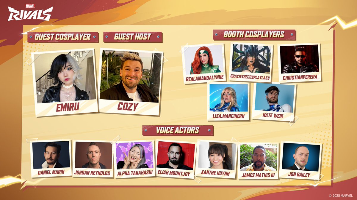 MarvelRivals's tweet image. We're heading over to SDCC this year!
From signing sessions with our talented voice cast and artists to a panel featuring content creators, we've got a whole range of activities for you to join!
Stop by our booth and say hello, we'll be waiting with some exclusive goodies to…