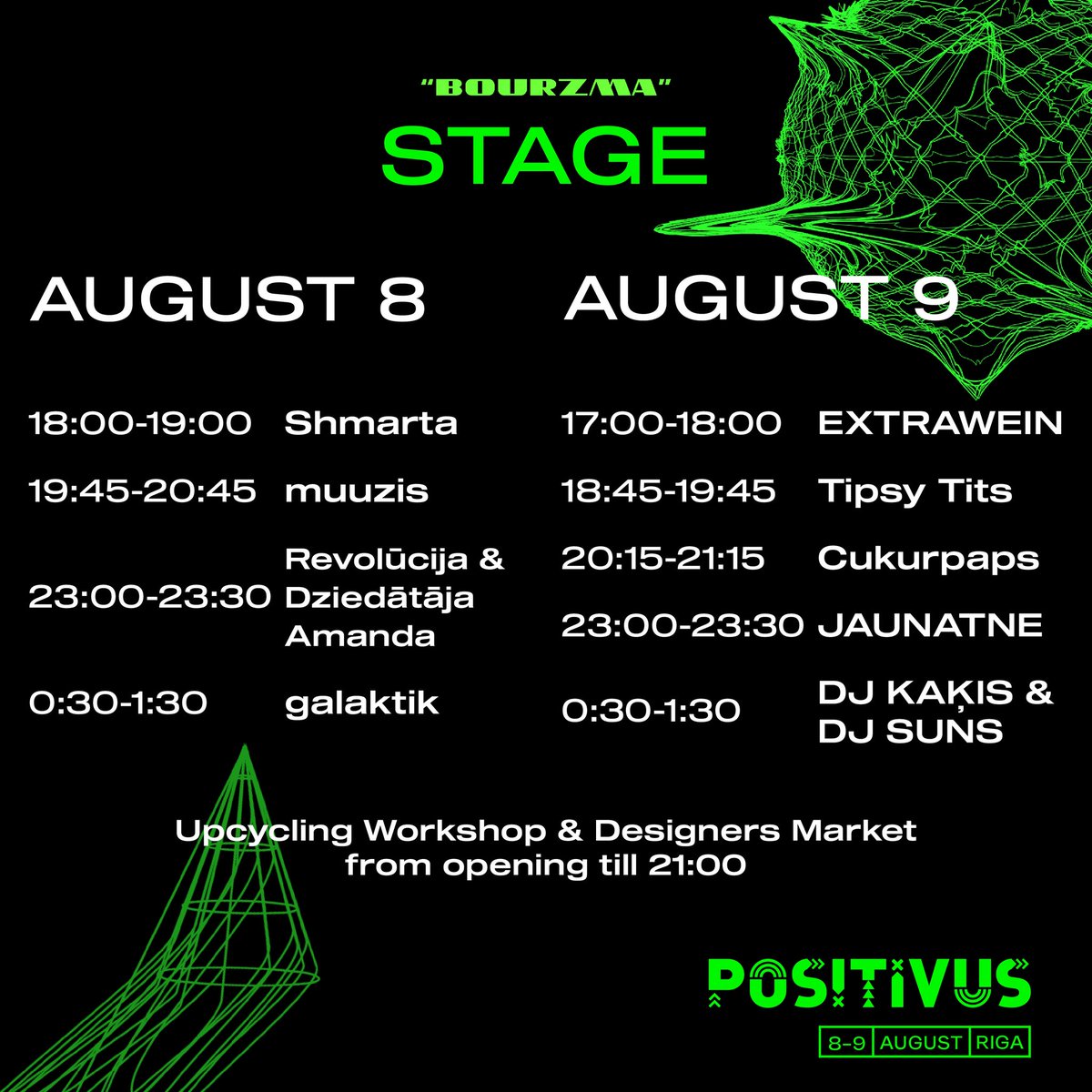 positivus's tweet image. Vasara beidzot ir tikpat karsta ❤️‍🔥 kā ilgtspējīga mode! Un neviens neprot piešķirt otro dzīvi savu laiku jau nokalpojušām lietām kā BOURZMA, kas šogad festivālā atvērs savu upcycling darbnīcu, Bourzma dizaineru tirdziņu un Bourzma skatuvi! 📀💚

Biļetes 👉 positivusfestival.com