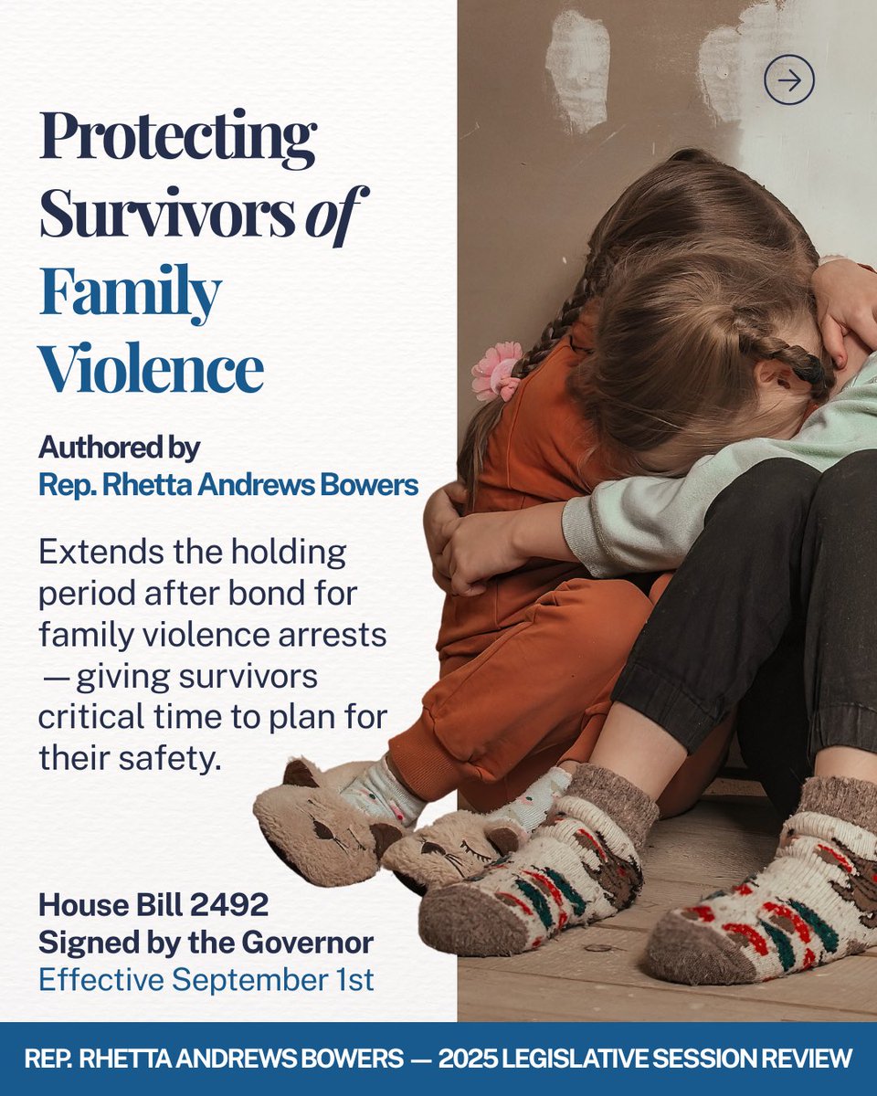 BowersForTexas's tweet image. Rooted in service. Focused on results.
Major wins for HD 113 and North Texas in the #TXLege89—safer communities, stronger schools, mental health access, survivor protections & smarter alcohol sales laws.
#TeamBowers #HD113 #NorthTexasStrong