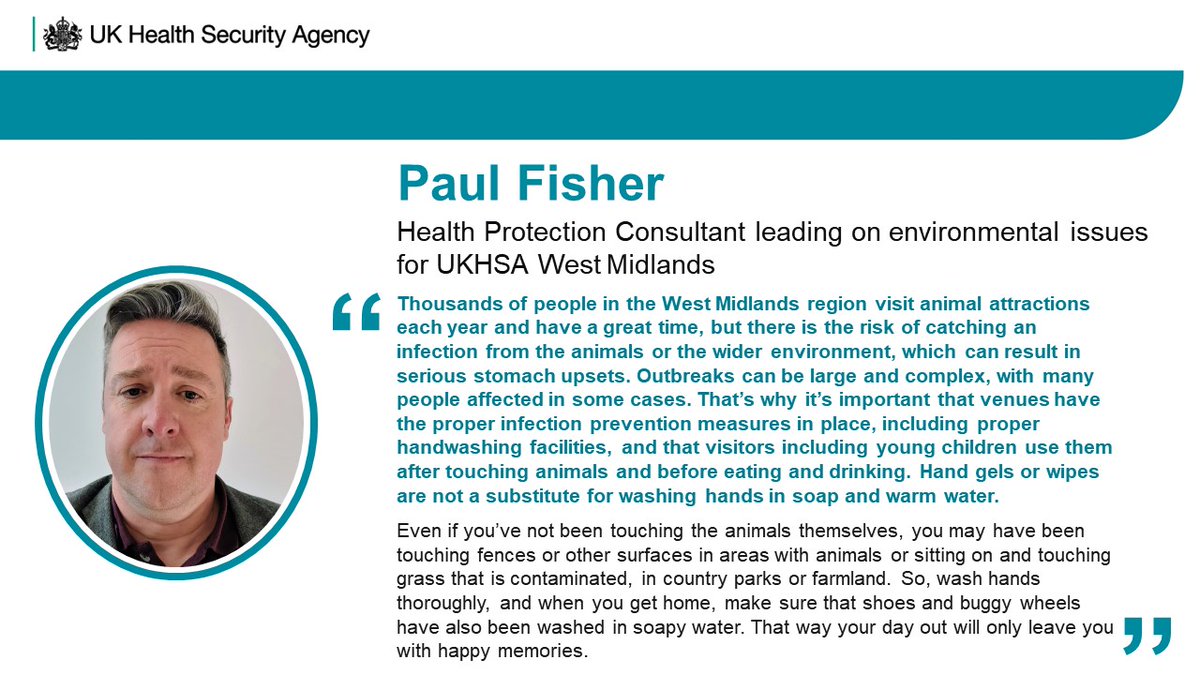 Taking the family to a #PettingFarm or animal attraction this weekend?🐔🐷🐑

#WestMidlands #HealthProtection Consultant Paul Fisher is reminding people how to avoid a fun day ending in a nasty #StomachBug like #Ecoli or #Cryptosporidium

bit.ly/CryptoInfoBlog