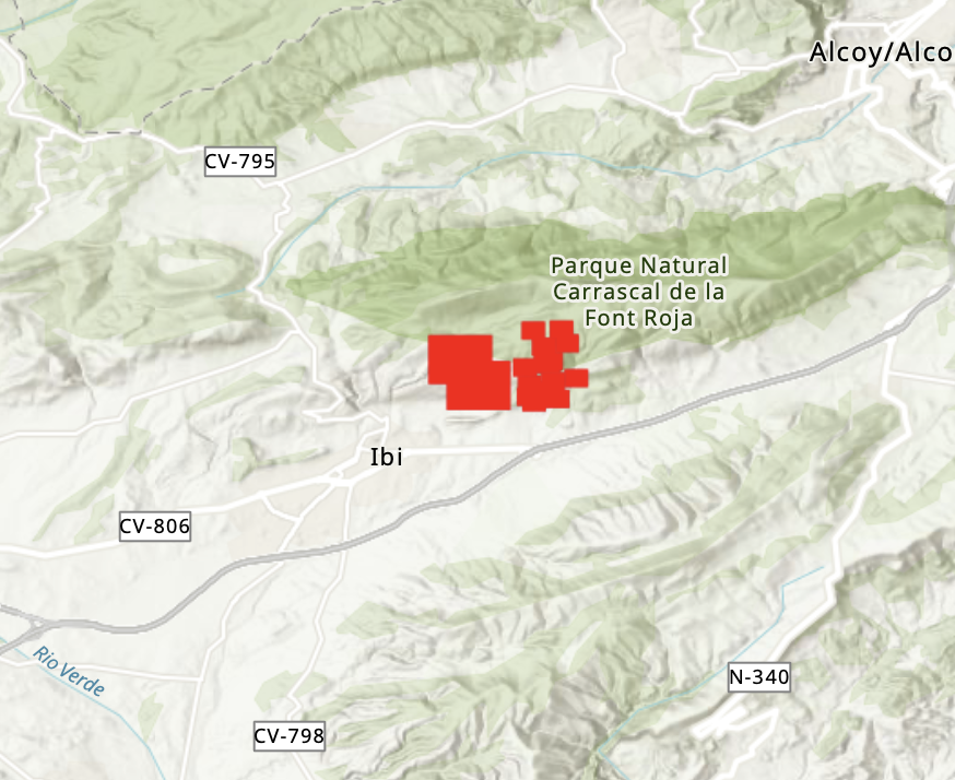 ⚠️INFORMACIÓN SUPERFICIE #IFIbi  
18/07/2025
17:40 horas (UTC+2) 
Según datos satelitales la afectación en superficie del incendio forestal es de unas 400 hectáreas.
(Estimación provisional no oficial a falta de medidas sobre el terreno )