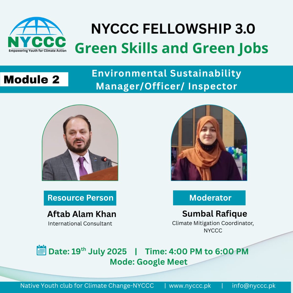 Fellowship 3.0 – Module 2 | Environmental Sustainability Manager/Officer/Instructor 🌍

We’re excited to continue the journey of NYCCC Fellowship 3.0: Green Skills &amp; Green Jobs with Module 2, focusing on the critical role of Environmental Sustainability Professionals in today’s