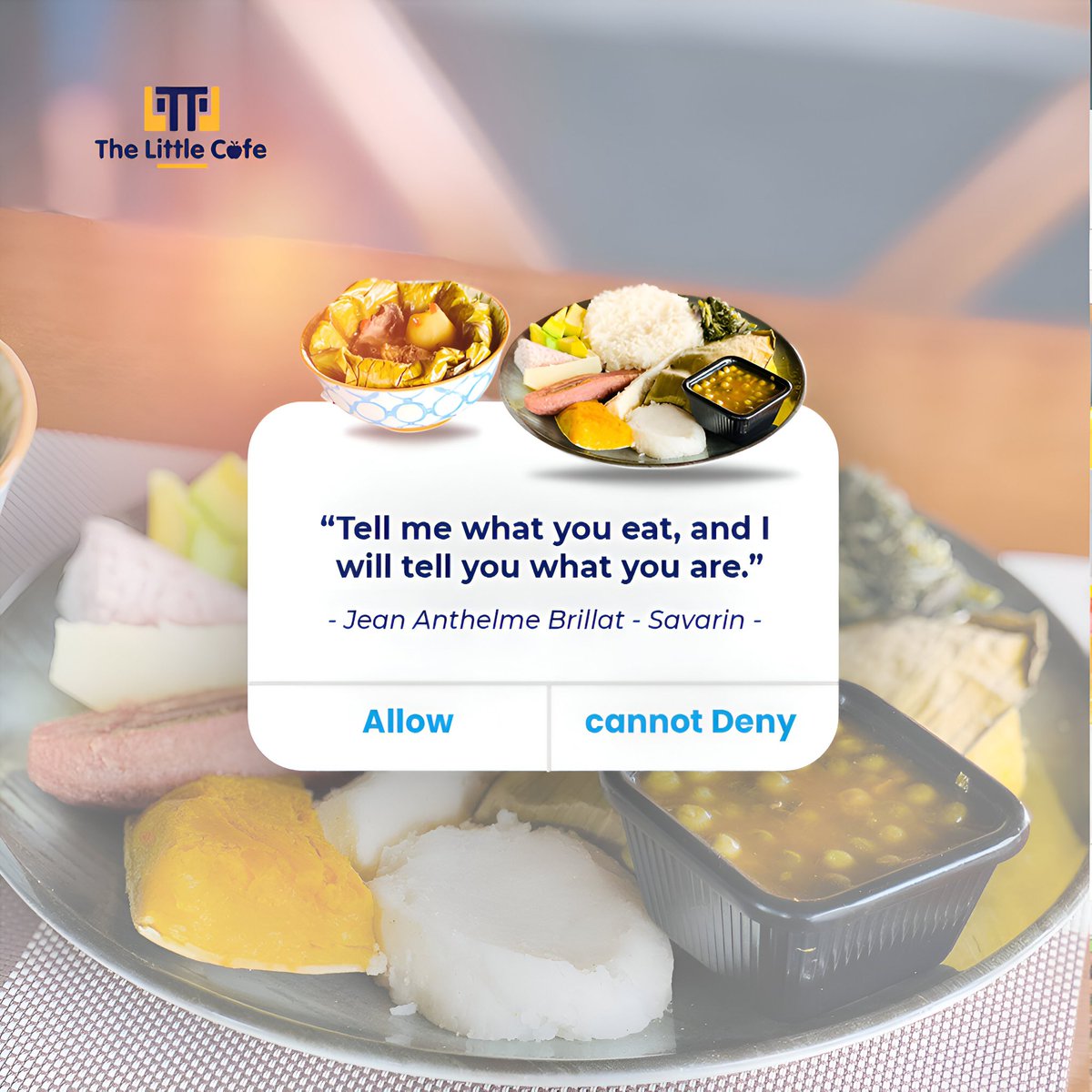 TheLittleCafe3's tweet image. “Tell me what you eat, and I will tell you what you are."
— Jean Anthelme Brillat-Savarin
