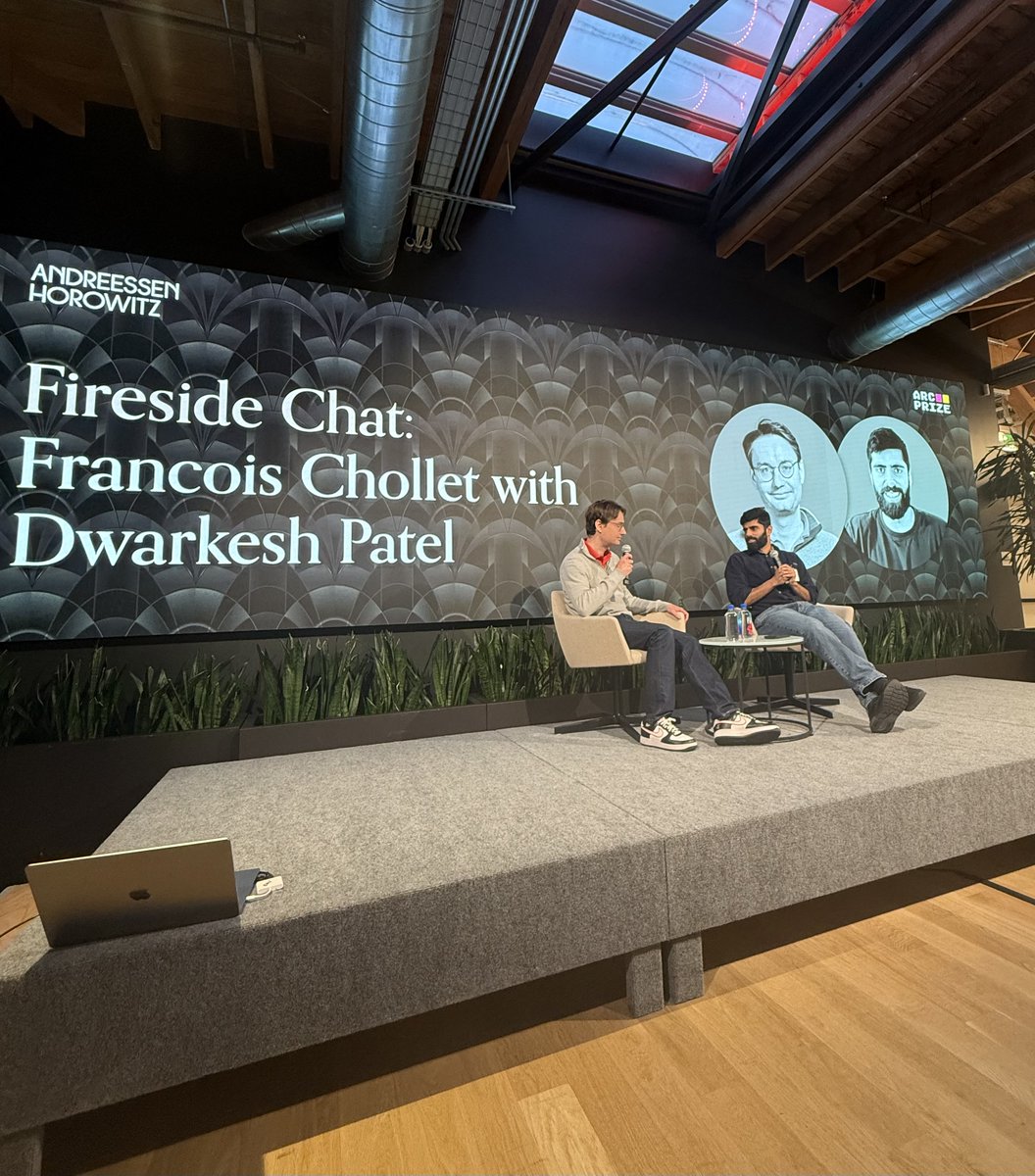 Annelies Gamble (@anneliesgamble) on Twitter photo Loved listening to <a href="/fchollet/">François Chollet</a> and <a href="/dwarkesh_sp/">Dwarkesh Patel</a> last night
Excited for what's coming <a href="/arcprize/">ARC Prize</a> 👀 Loved listening to <a href="/fchollet/">François Chollet</a> and <a href="/dwarkesh_sp/">Dwarkesh Patel</a> last night
Excited for what's coming <a href="/arcprize/">ARC Prize</a> 👀