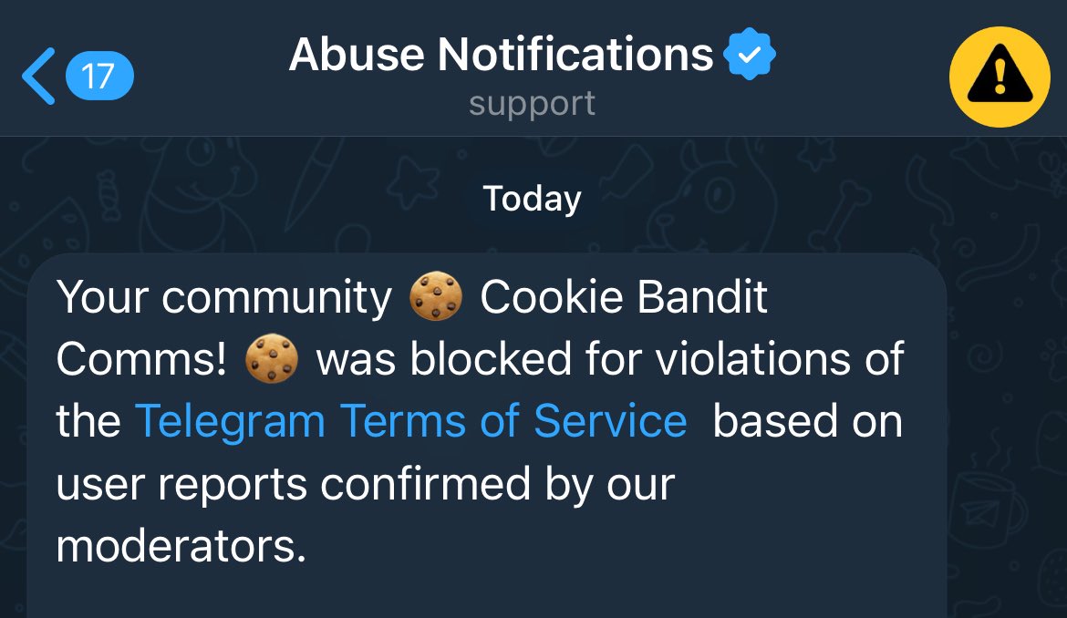 Today my Telegram commission channel was shut down 😭

I had announced that I will be opening for commissions today, so for those that were interested in grabbing a slot from me I will postpone that until either I get the channel back up and running or open on Bluesky instead