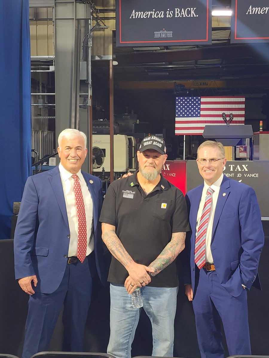 SenatorGebhard's tweet image. It was an honor to welcome @VP J.D. Vance to Pennsylvania this week, while he visited Don’s Machnine Shop in West Pittston to discuss the #onebigbeautifulbill and the tax deductions it contains, along with pro-energy policies that benefit Pennsylvania. #PA #Energy