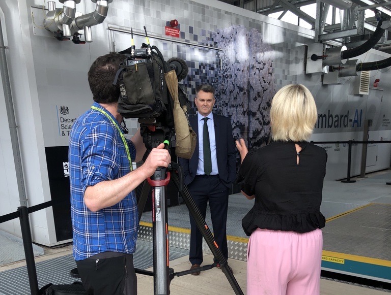 BristolUni's tweet image. We're still reflecting on yesterday’s historic launch of the UK’s most powerful supercomputer, Isambard-AI 💻
Here's a behind-the-scenes look – from the switch on moment by @peterkyle, from @SciTechgovuk, to a glimpse of the system itself.
Read more: bristol.ac.uk/news/2025/july…