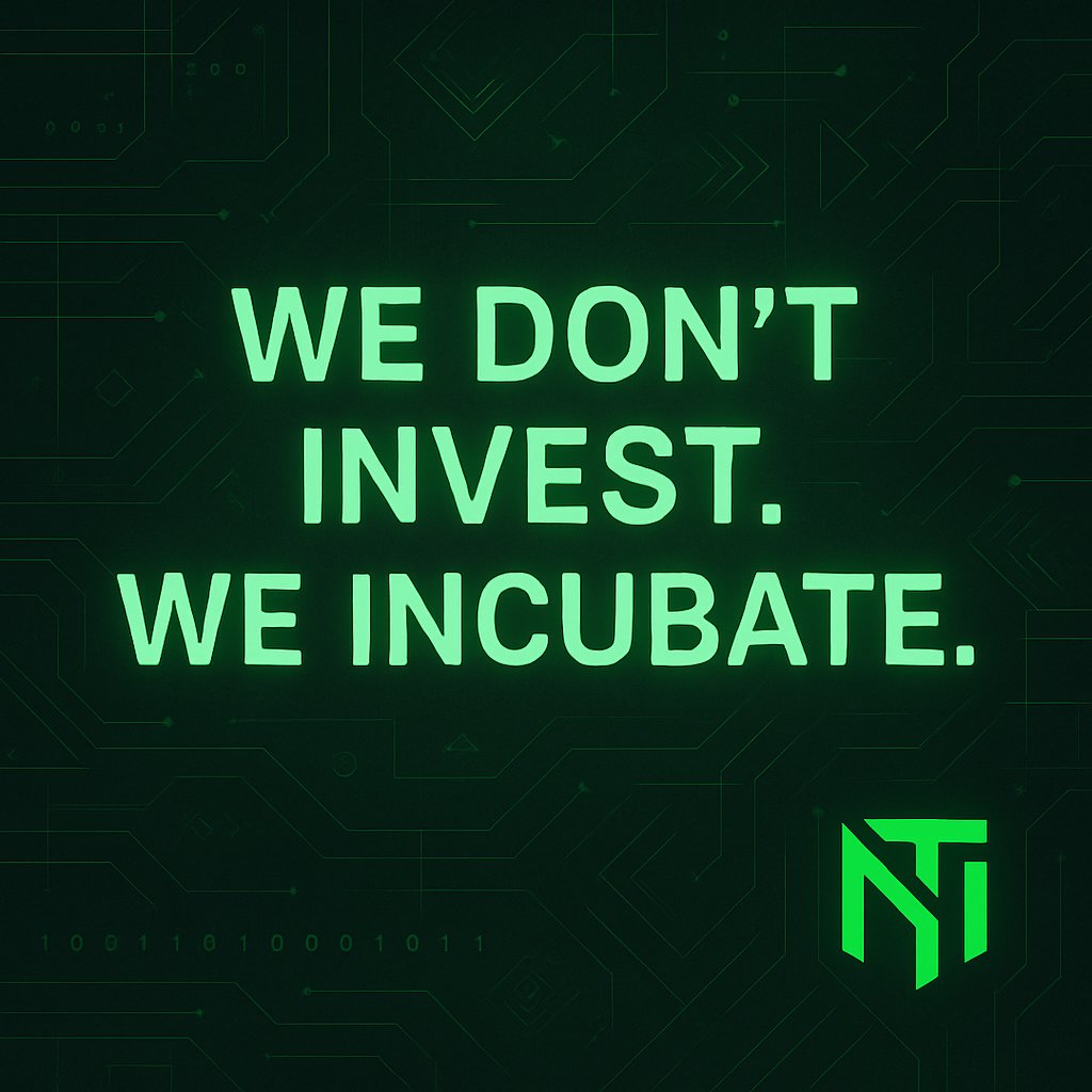 🤖 We don’t invest. We incubate.
NTI isn’t for everyone.
Only the most disruptive, community-first, tech-forward projects make the cut.
🔍 87 projects applied.
🧩 6 made it into Cohort Zero.
This is not a launchpad. It’s a forge.
#NTI #FounderMentality #CohortZero