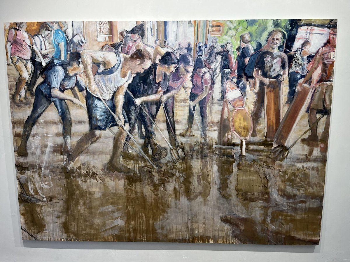 DunleavyBernard's tweet image. Fantastic show at the Taylor Galleries - A Glimmering Arc - curated by Eamonn Maxwell. I thought Bernadette Kiely’s two paintings - particularly ‘The Linesman’ - were the standout works. Last day tomorrow! @TaylorGalleries @Berkiel @Bernadette55753