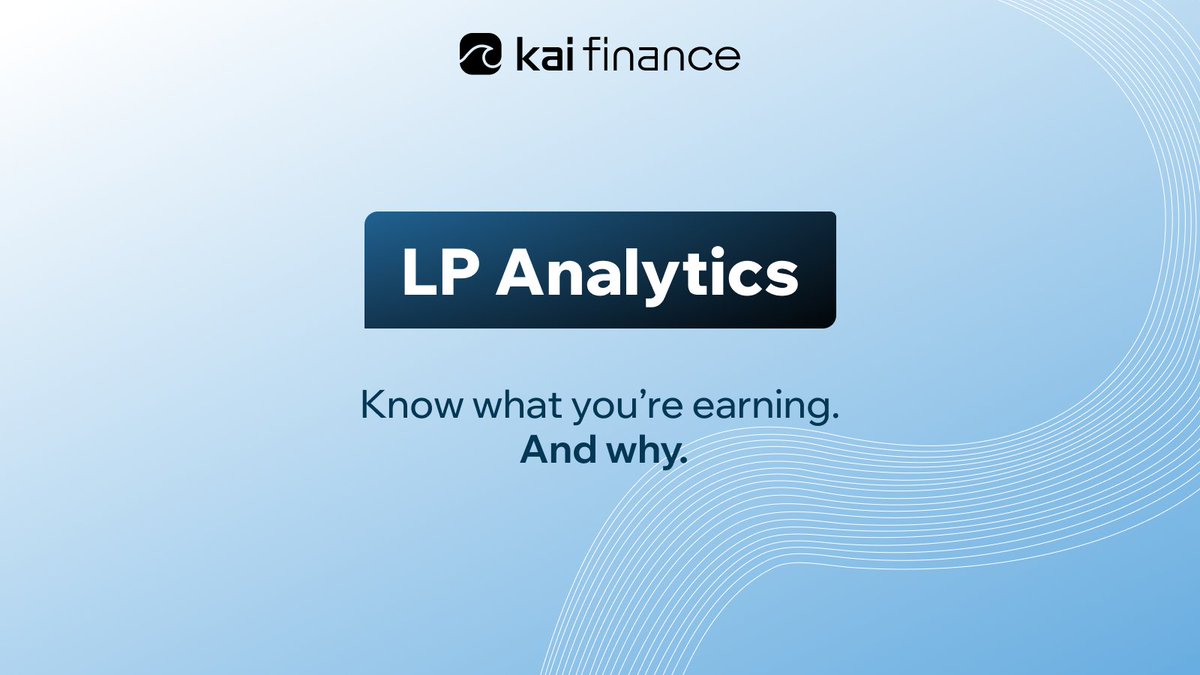 🧵 Now that the dust has settled, let’s break down everything the new analytics reveal tab by tab, chart by chart.

If you LP on Kai, this is your new command center. 👇