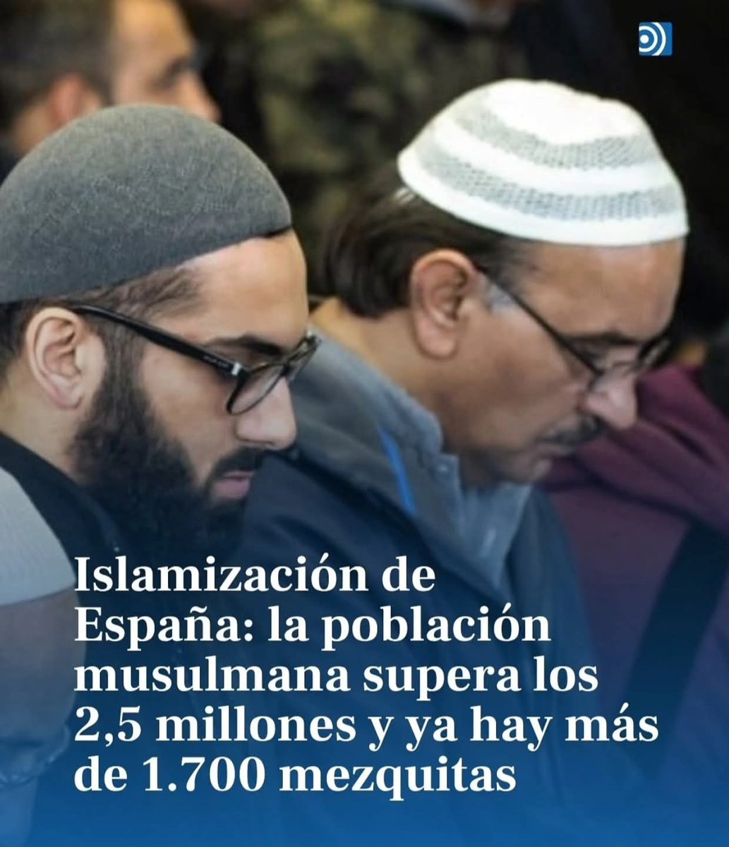 vozdopovopt's tweet image. 🚨🇪🇸Espanha registra mais de 2,5 milhões de muçulmanos e 1.700 mesquitas.
A Europa está em perigo.