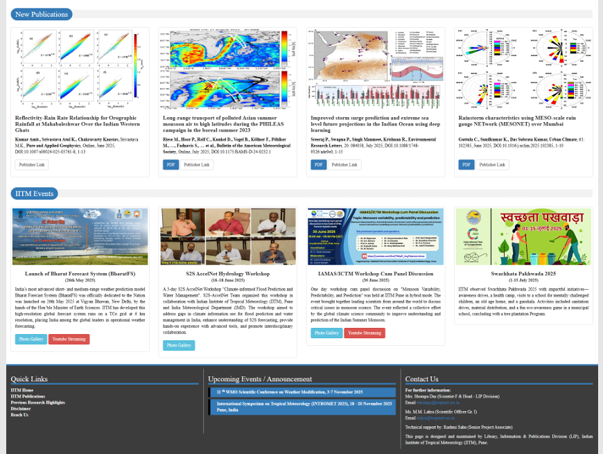 iitmpune's tweet image. Explore IITM Significant Latest Studies:
Current Research Highlights webpage-a single platform designed, developed,& managed by Library, Information & Publications Division to highlight the Institutes' significant research, products, events, lectures, etc.
tropmet.res.in/~lip/res-highl…