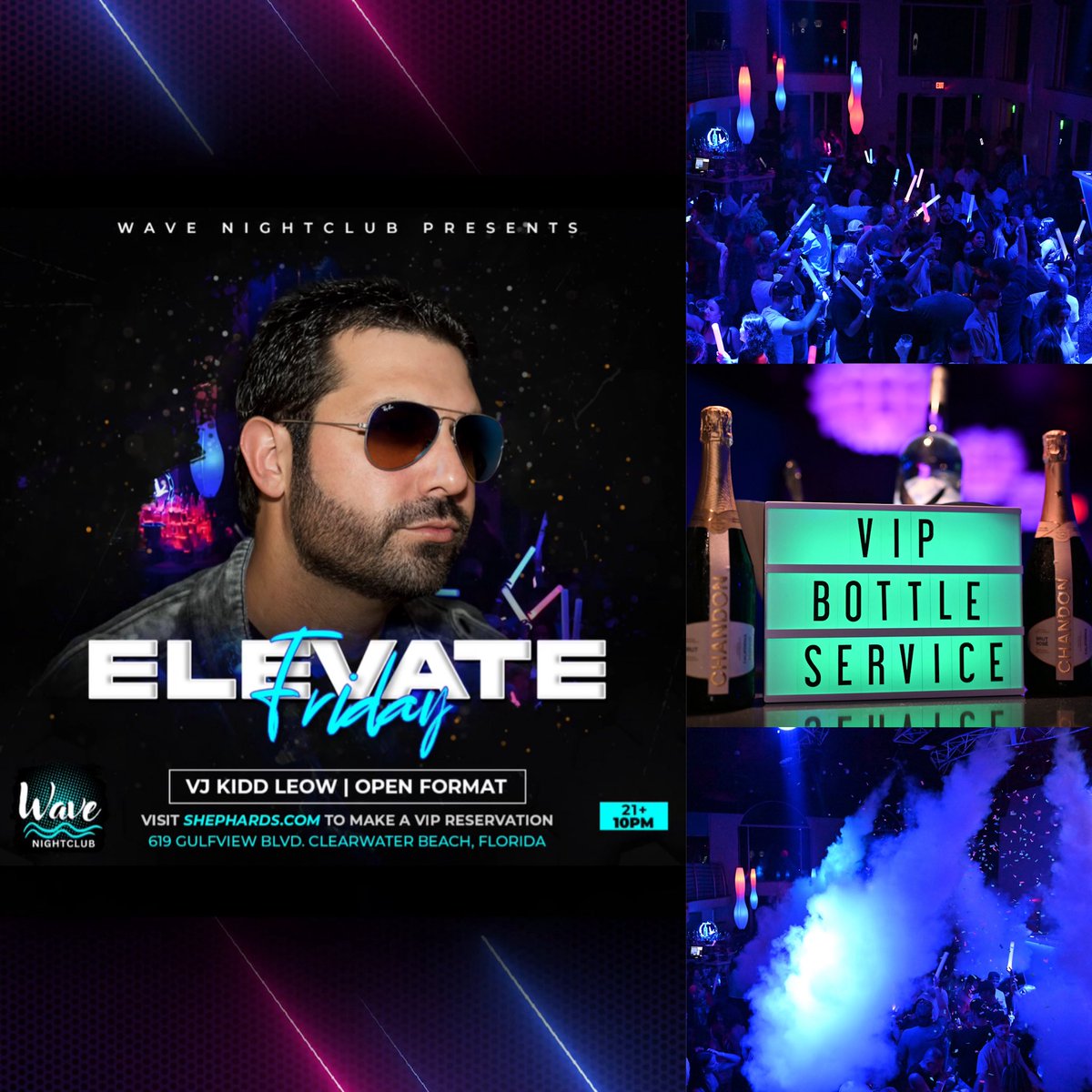 . <a href="/VJKiddLeow/">Kidd Leow</a> video mixing hits &amp; open format starting at 10 PM at The Wave Nightclub with NO COVER! 

Pre-reserve your VIP bottle service table for Friday and get a FREE bottle of Chandon 🍾 bit.ly/TheWaveVIP