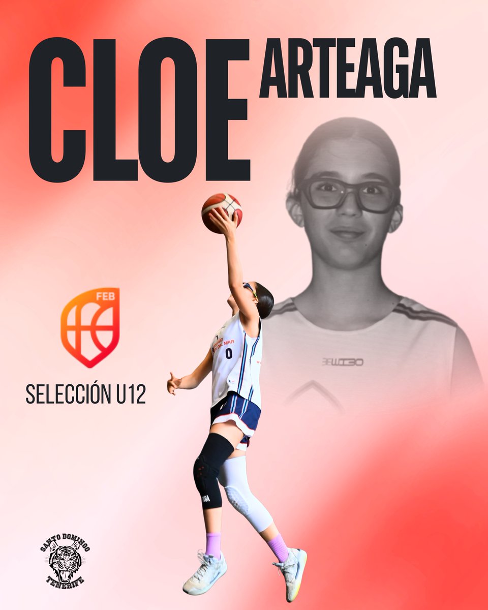 Cloe Arteaga convocada con la U12 🇪🇸🏀

Cloe Arteaga ha sido convocada por la Federación Española de Baloncesto 🇪🇸🏀 para formar parte de su programa de tecnificación U12 ⛹🏻‍♀️ 

📍 Zaragoza
🗓️ 27 al 31 de julio 

¡Enhorabuena Cloe! 🙌🏼

#MásTigresQueNunca #FamiliaTigre #123TIGRES🐯