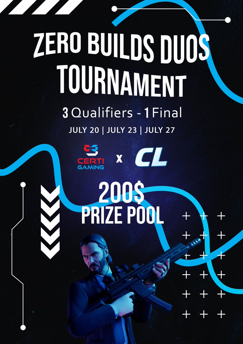 Cloud Esports (@cloudesportss) on Twitter photo Just a reminder that our 1st qualifier for the Certi X CL cup is at 7:15 on July 20th, only 2 days away!
To be able to play:
Follow <a href="/CloudEsportss/">Cloud Esports</a> on Twitter.
Follow vm.tiktok.com/ZNd545ejf/ on TikTok
Join the discord:
discord.gg/certigaming
Get ready for the first qualifier! Just a reminder that our 1st qualifier for the Certi X CL cup is at 7:15 on July 20th, only 2 days away!
To be able to play:
Follow <a href="/CloudEsportss/">Cloud Esports</a> on Twitter.
Follow vm.tiktok.com/ZNd545ejf/ on TikTok
Join the discord:
discord.gg/certigaming
Get ready for the first qualifier!