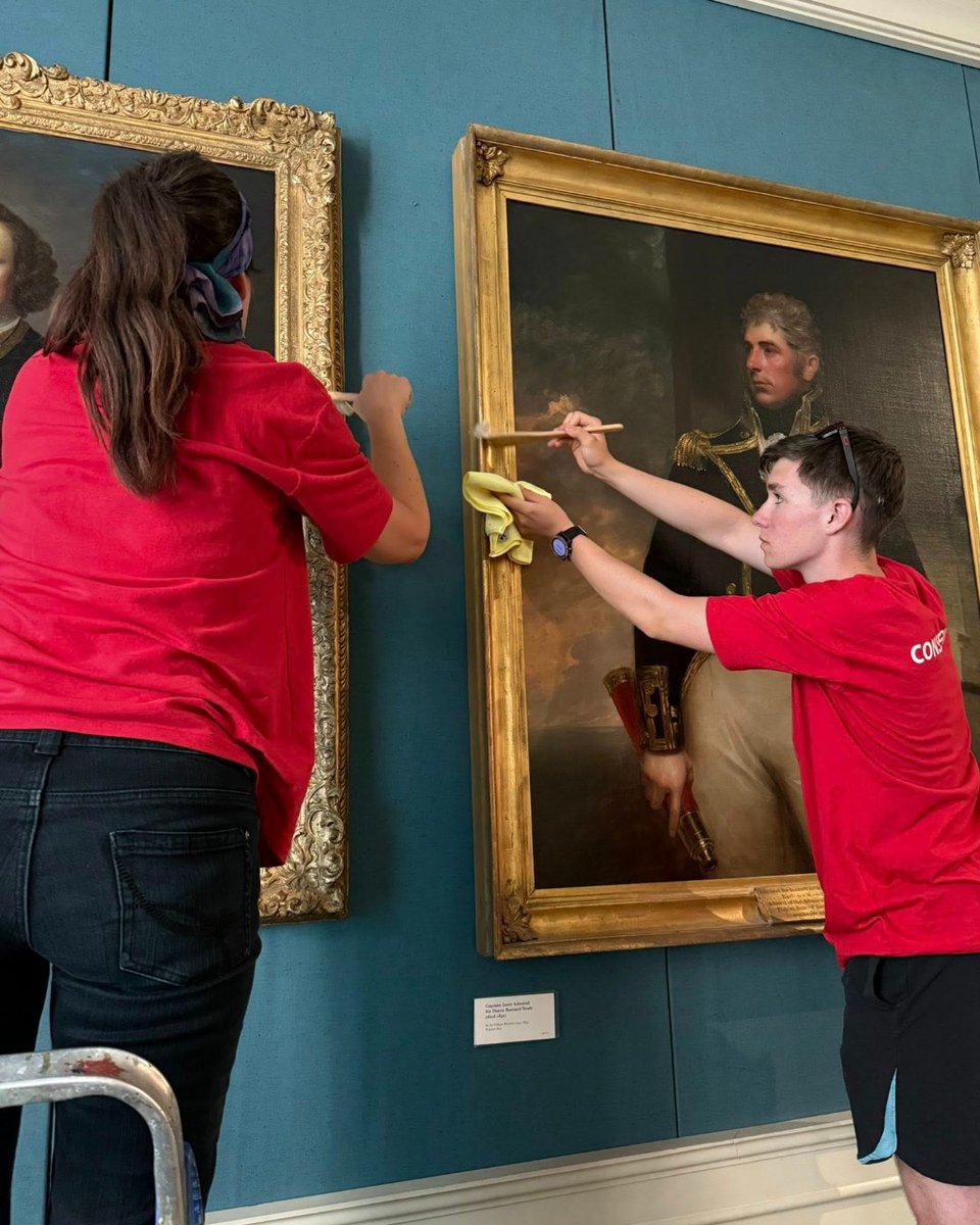 NatMuseumRN's tweet image. During June, we were joined by Thomas Fletcher for a work experience placement
Tom got stuck into gallery housekeeping, uniform rehousing, HMS Warrior ship-keeping & salvage kit inventories
Tom shared: “It was a privilege to learn from such a welcoming and knowledgeable team.”