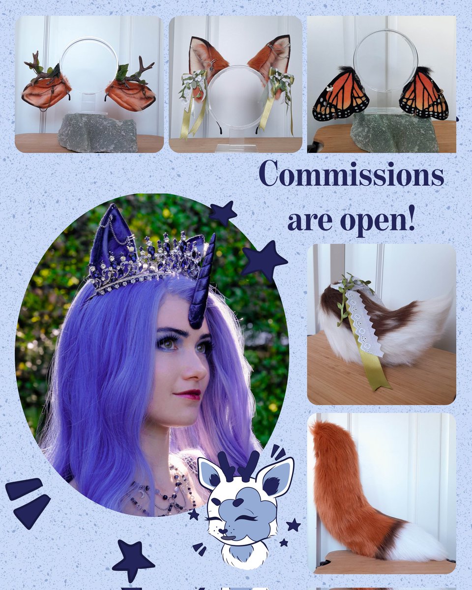RTs and other interactions are much appreciated!!

I'm opening up 3 slots for cosplay ears and tails commissions!! I'll put all the info in the 🧵 below! For any questions and to commission me you can DM me!!
#commissionsopen #cosplaycommissions