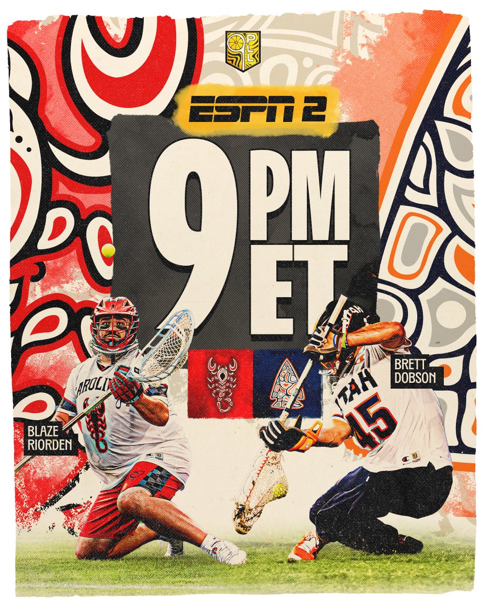 Premier Lacrosse League (@premierlacrosse) on Twitter photo PLL ON ESPN2 ๐ฅ๐บ
Two teams with some HISTORY meet again tonight:
<a href="/PLLChaos/">Carolina Chaos</a> vs. <a href="/PLLArchers/">Utah Archers</a>
9PM ET on ESPN+ & ESPN2
bit.ly/archers-vs-chaโฆ PLL ON ESPN2 ๐ฅ๐บ
Two teams with some HISTORY meet again tonight:
<a href="/PLLChaos/">Carolina Chaos</a> vs. <a href="/PLLArchers/">Utah Archers</a>
9PM ET on ESPN+ & ESPN2
bit.ly/archers-vs-chaโฆ