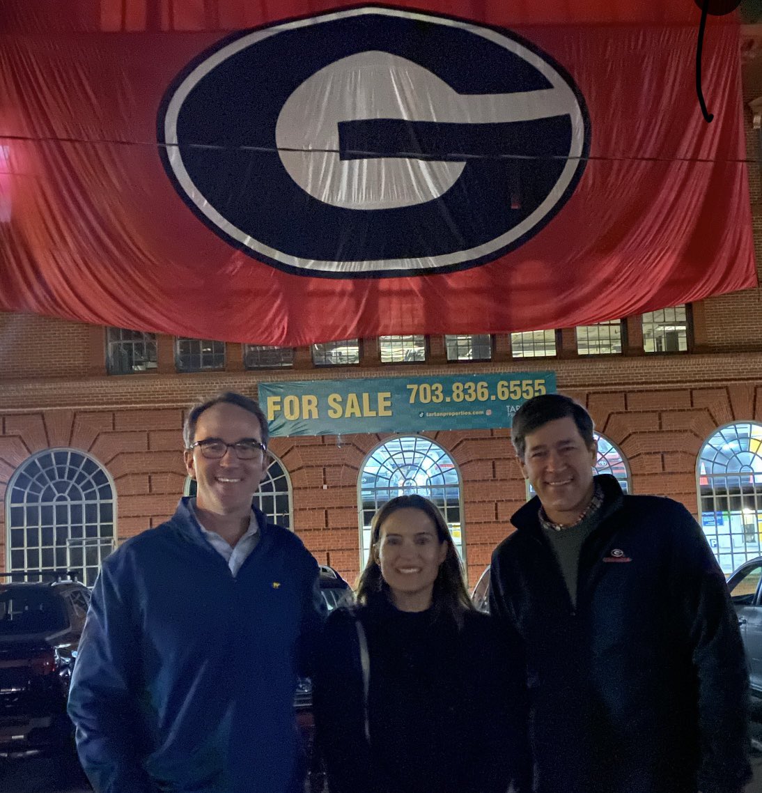 Congrats to Judge Ben Land on his appointment to the Supreme Court of GA!  Great guy - and a <a href="/universityofga/">UGA</a> double dawg (My fave photo w/him: by the world's largest UGA flag - we saw the flag from plane into DC) Go Dawgs! <a href="/AppealsCourtGA/">AppealsCourtGA</a>