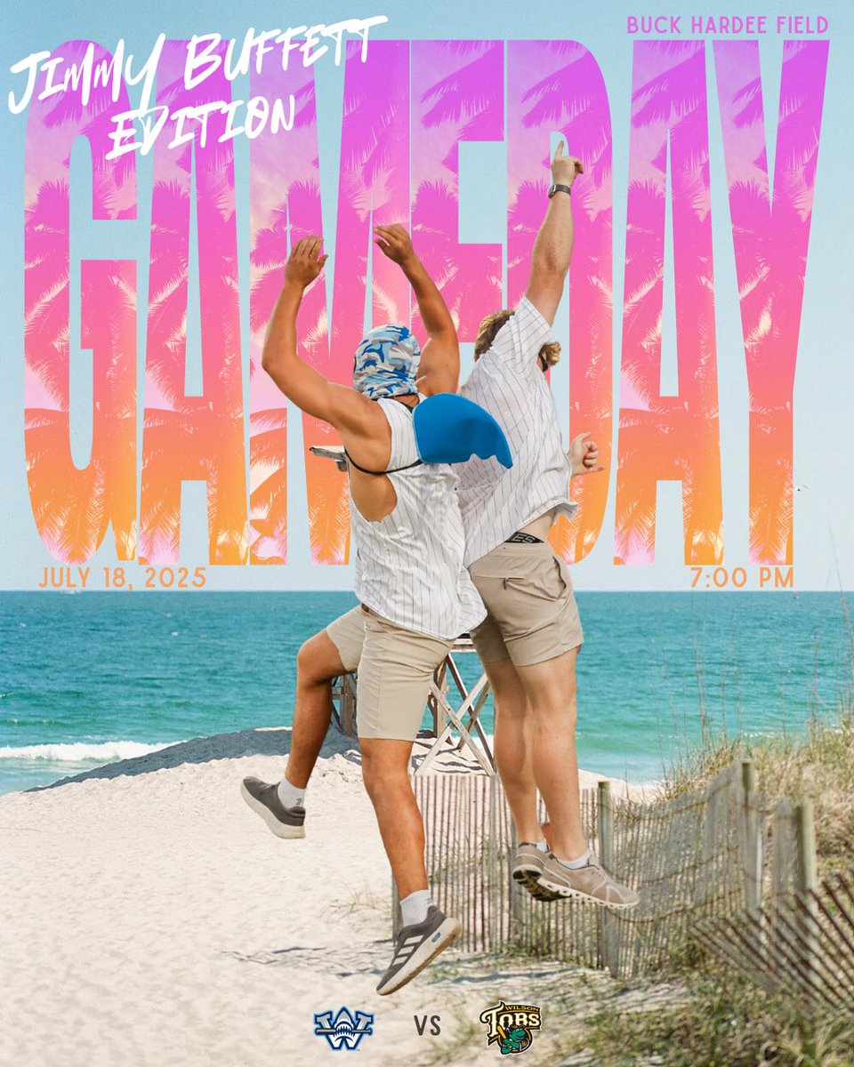 G A M E D A Y 🏝️

🆚 | Wilson Tobs 
🏟️ | Buck Hardee Field 
⏰ | 7:00 PM
📊 | bit.ly/4mLwSv9
📺 | bit.ly/3FxrbQC
🎟️ | bit.ly/3ZNJNTa

#FinsUp 🦈