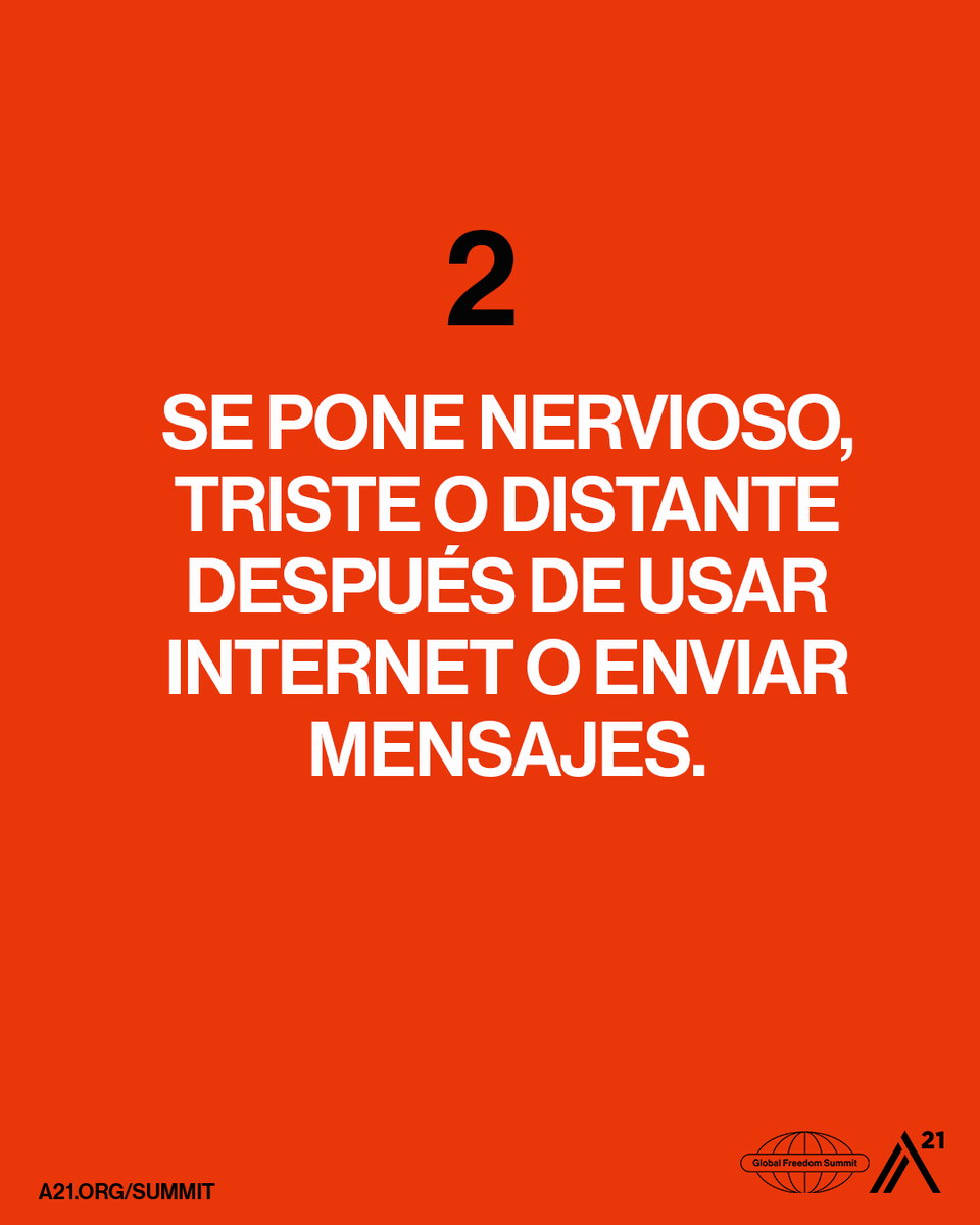 a21spain's tweet photo. ¿Cuánto tiempo pasa un menor en internet cada día?
A. 30 minutos
B. 3 horas
C. Hasta 9 horas
Respuesta: C. 
Si esta cifra te preocupa, no estás solo.
Únete al estreno de la Conferencia por la Libertad. La prevención empieza por informarse. Saber es proteger. https://t.co/8Yff7xUEAM