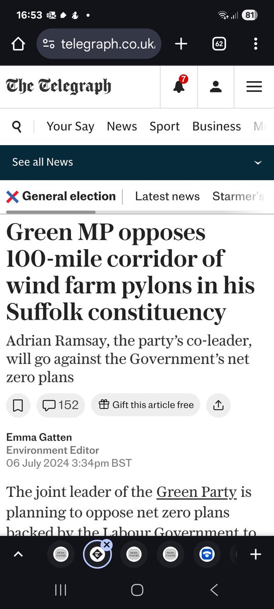 The Greens are the political mouthpiece for ruinous renewables. But they're also hypocrites because Adrian opposes the pylons required in his constituency to connect his beloved offshore wind to the grid.