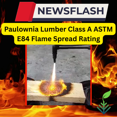 Paulownia Lumber "Class A" ASTM E84 Flame Spread Rating - THIS IS BIG FOR USA PAULOWNIA LUMBER!
bioeconomysolutions.com/paulownia-lumb…

#sustainablelumber #lumber #forestry #buildingmaterials #paulownia #empress #kiri #wood #astm