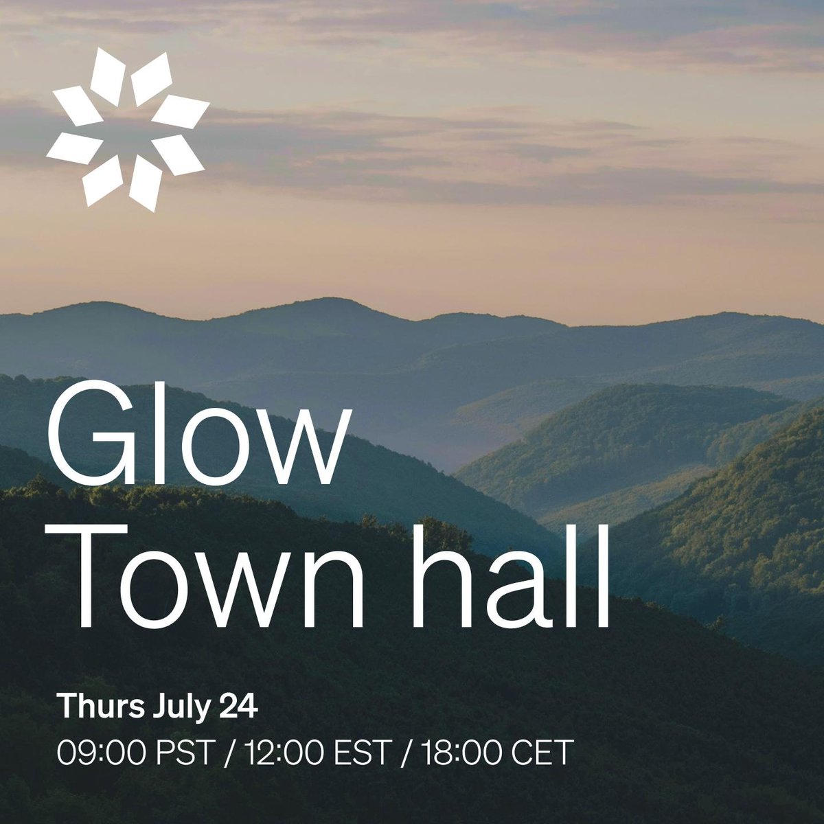 GlowFND's tweet image. Town hall next Thursday. See you there 🫡☀️