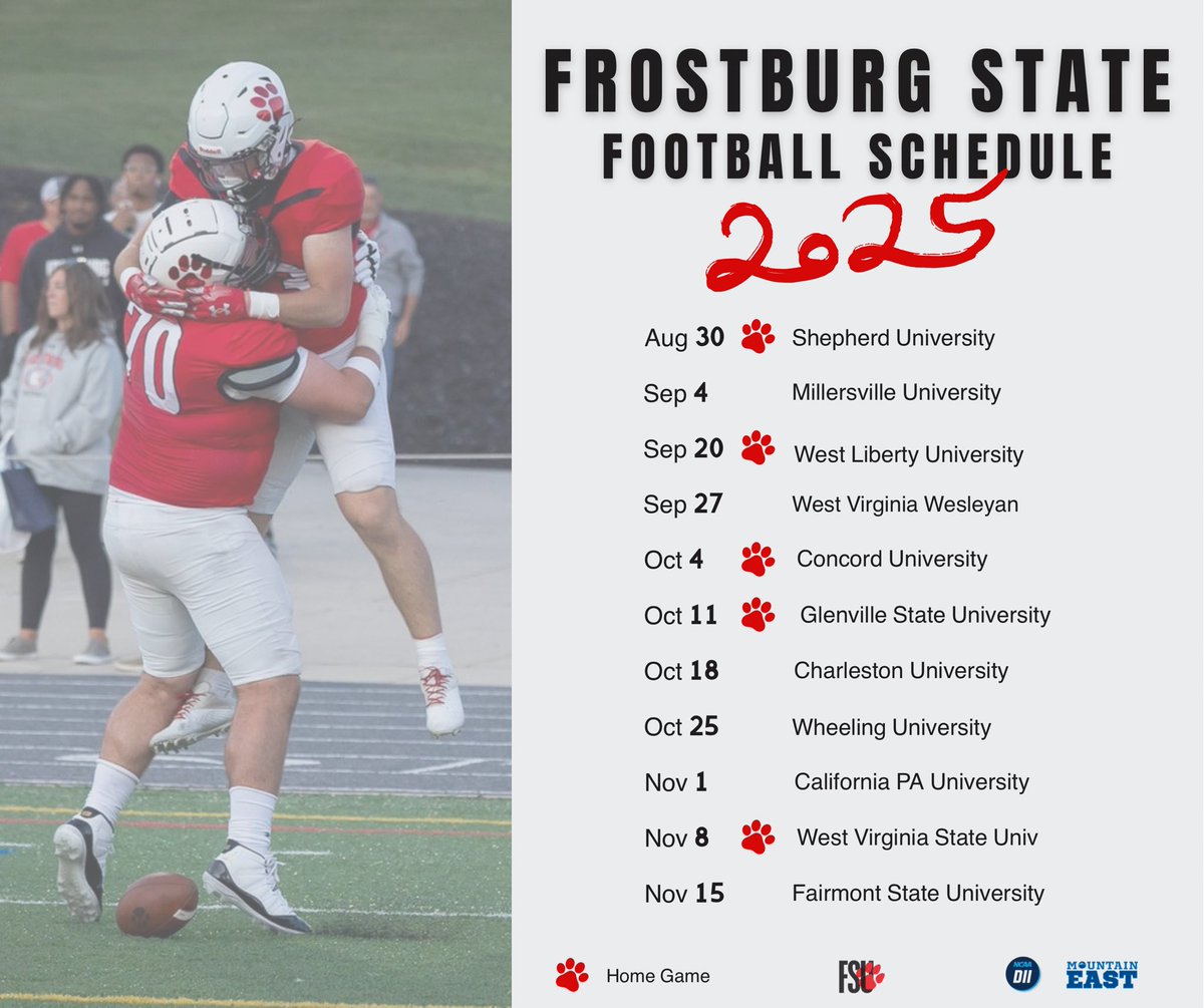 We dropped the schedule… again.
Just making sure you don’t “forget” where you’re supposed to be this fall. 🏟️

Let’s pack it this season. 

#EarnIt #collegefootball