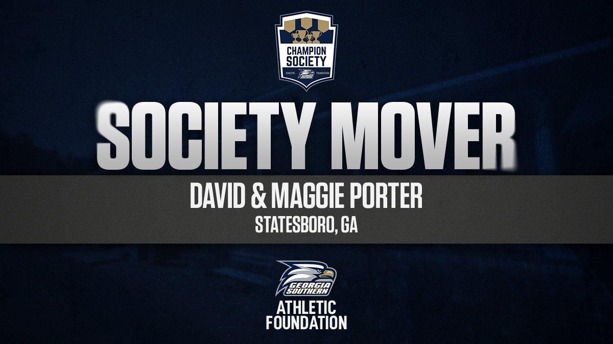 GSUAF's tweet image. 𝙃𝙤𝙣𝙤𝙧𝙞𝙣𝙜 𝙚𝙭𝙘𝙚𝙡𝙡𝙚𝙣𝙘𝙚 & 𝙙𝙚𝙙𝙞𝙘𝙖𝙩𝙞𝙤𝙣.
Congratulations & thank you to David & Maggie Porter for their generosity and support to Georgia Southern Athletics!
Welcome to the Champion Society! 🎉🦅
