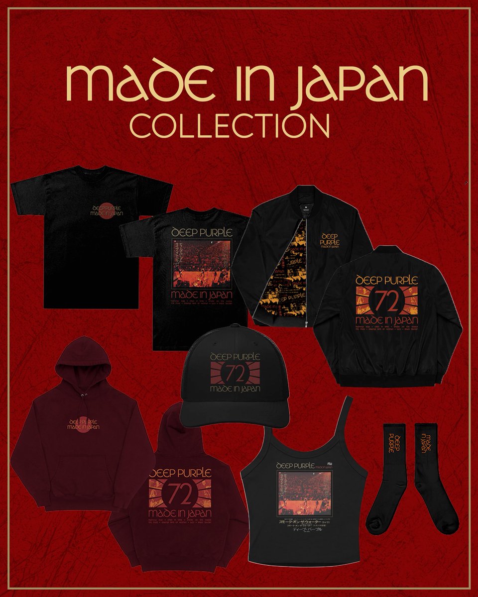_DeepPurple's tweet image. Don’t miss out – Made In Japan merchandise is still available now at the official Deep Purple Store. Grab yours while it lasts – link below.
linktr.ee/DeepPurple
// DP WebCrew
#deeppurple #madeinjapan #dp50