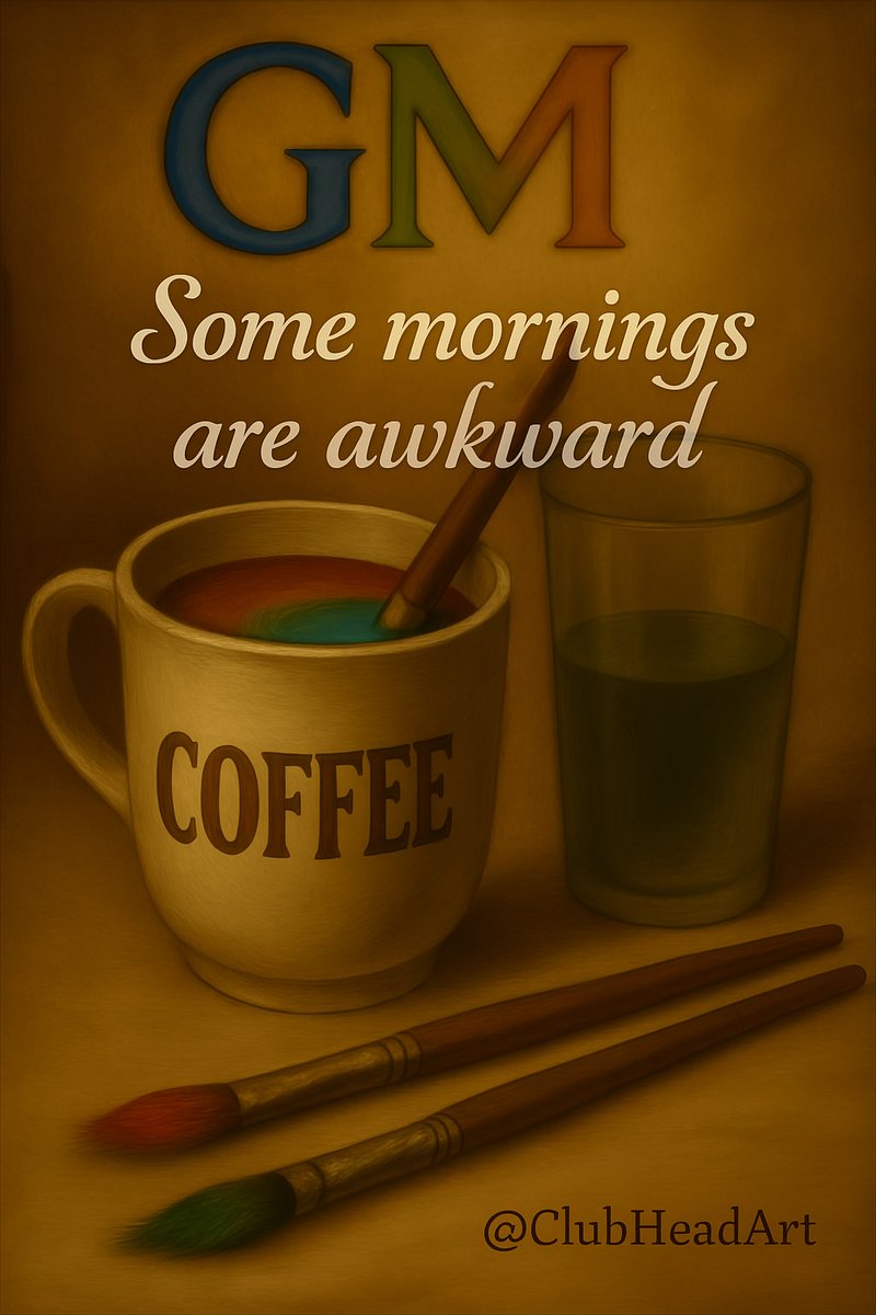 ClubHeadArt's tweet photo. Some mornings are awkward — but the art still flows.
💙 (° ͜͡ʖ °)͡   
#ClubHeadArt  #CreateWithConviction #ArtWithMeaning  #MemesArt https://t.co/B4xU8YzY36