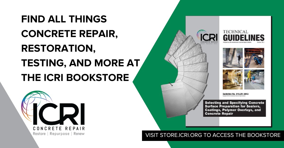 Check out the ICRI Bookstore for tools on all things concrete repair! We offer past recorded webinars, technical guides, and other useful resources that can aid you on your projects. 

Access the ICRI Bookstore here: store.icri.org/Page/learning-…

#ICRI #concrete #concreterepair