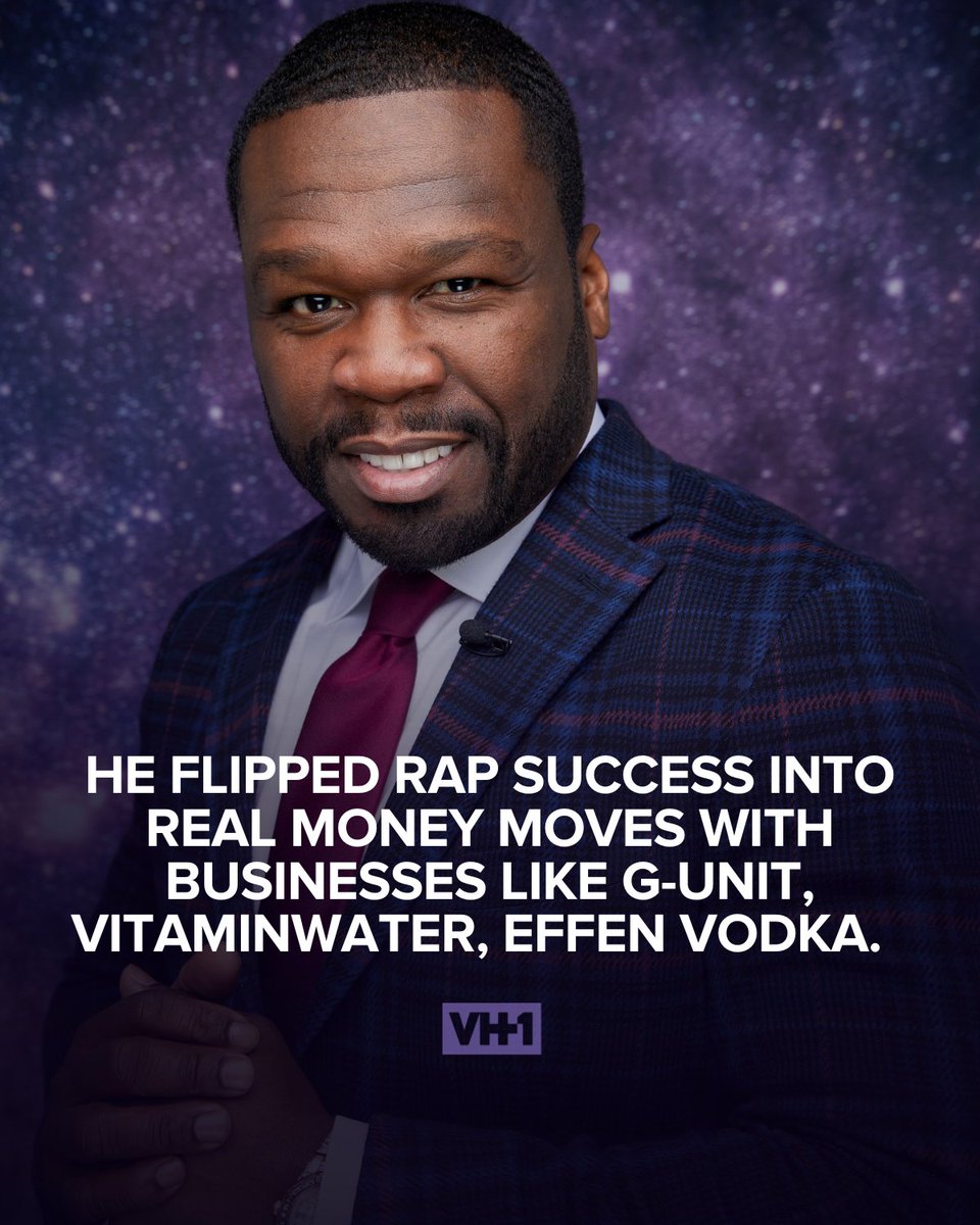 VH1's tweet image. A mixtape run that changed the game. A diamond-selling debut.
Now a TV empire and global brand.
Two decades in, his legacy’s cemented.
#50Cent #VH1 #UnderTheirInfluence