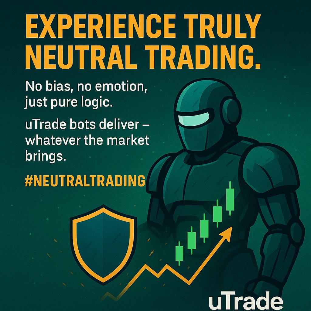 uTradetoken's tweet image. ✨ Experience truly neutral trading.

No bias, no emotion, just pure logic.

uTrade bots deliver – whatever the market brings.

#NeutralTrading #uTrade #EmotionlessTrading 
#LogicBased #BotPower #NoBias
