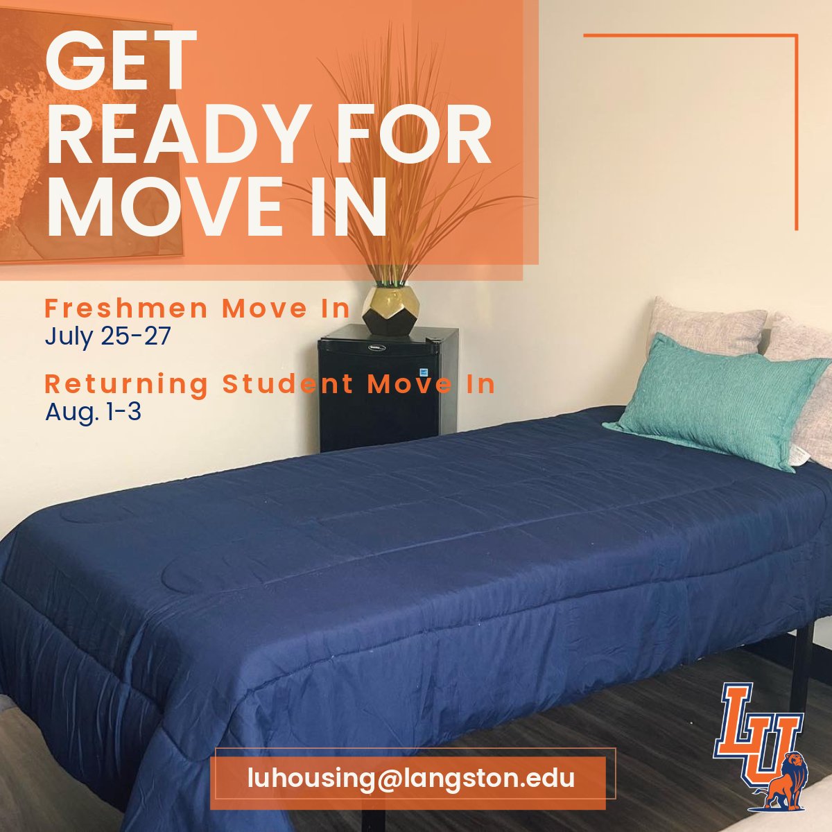 Students, it's almost time for Move In! We can't wait to welcome you back to campus and get our semester started right, so make sure you have your bags packed and your Move In Appointment booked. We'll see you soon!

#WeRoar