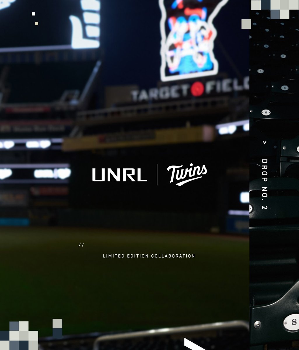 unrlco's tweet image. Built for the ballpark.
Available exclusively on UNRL.com 7.21.25 and In-Stadium at the Gate 34 Marketplace 7.25.25.
UNRL x @Twins | Limited Edition
