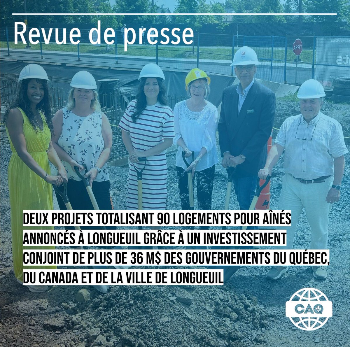 ActuCAQ's tweet image. Deux nouveaux projets majeurs de logements pour aînés verront le jour à Longueuil!
🏗️ Projet Saint-Roch – Phase II :
36 logements destinés aux personnes aînées, au coût de 12,7 M$
🤝 En partenariat avec le gouvernement du Québec, le gouvernement du Canada, la Ville de Longueuil…