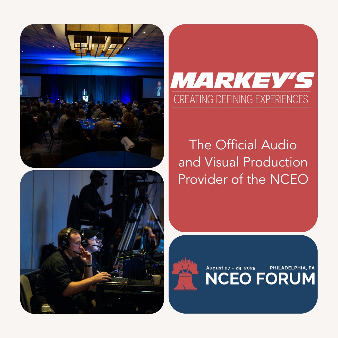 theNCEO's tweet image. Behind every successful NCEO event? The incredible employee-owned team at Markey's! As our official AV production partner, they bring unparalleled expertise to everything we do. Markey's proves that shared ownership drives outstanding results!
forum.nceo.org/sponsors