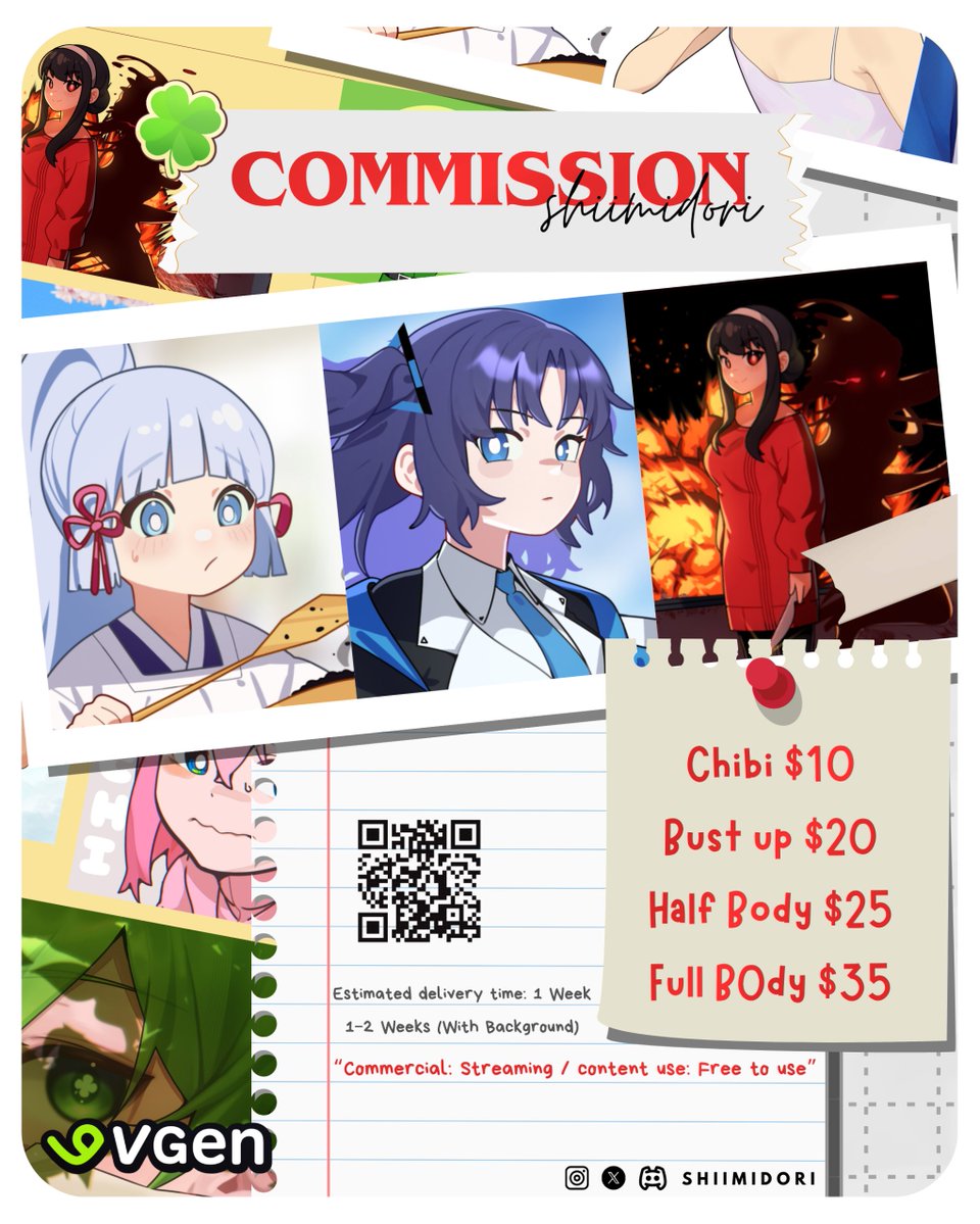ShiiMidori's tweet image. (Retweets are rily appreciated as always!)
Hello! I am open for commission again don't hesitate to ask me anything at my DM or my Discord: shiimidori#6109 #commissionsopen #commissionopen #commissions #Commission #commissionTH #commisionart #fanart #illustrations #VGenOpen