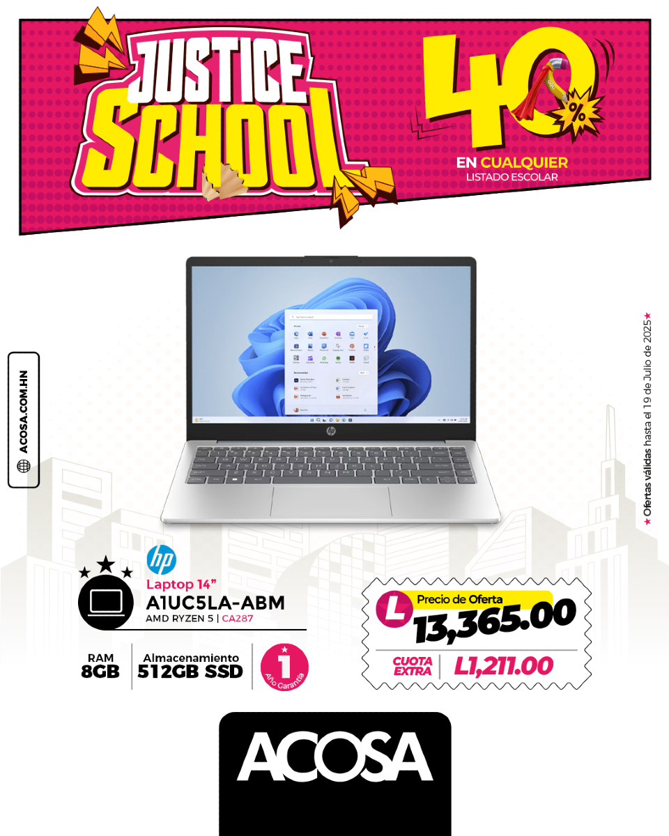 ACOSAHN's tweet photo. 💻 La laptop #HP ideal para el estudio o trabajo ya está en #ACOSA a un precio que no se deja escapar. Aprovecha esta promo y prepárate para todo. Contáctanos por WhatsApp 🟢 https://t.co/wxLIkxzzoa https://t.co/HFOIVSKmPc