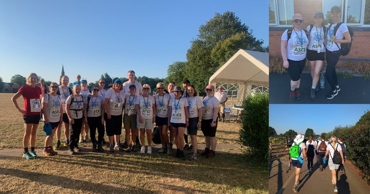 Mesouk's tweet image. On 12 July, a group of 21 hiked through 12 parishes of Worcestershire in support of Mesothelioma UK & @AsbestosCentral, and raised almost £10,000! Thank you for your dedication 💙 There's still time to donate: ow.ly/NbOQ50WrN12