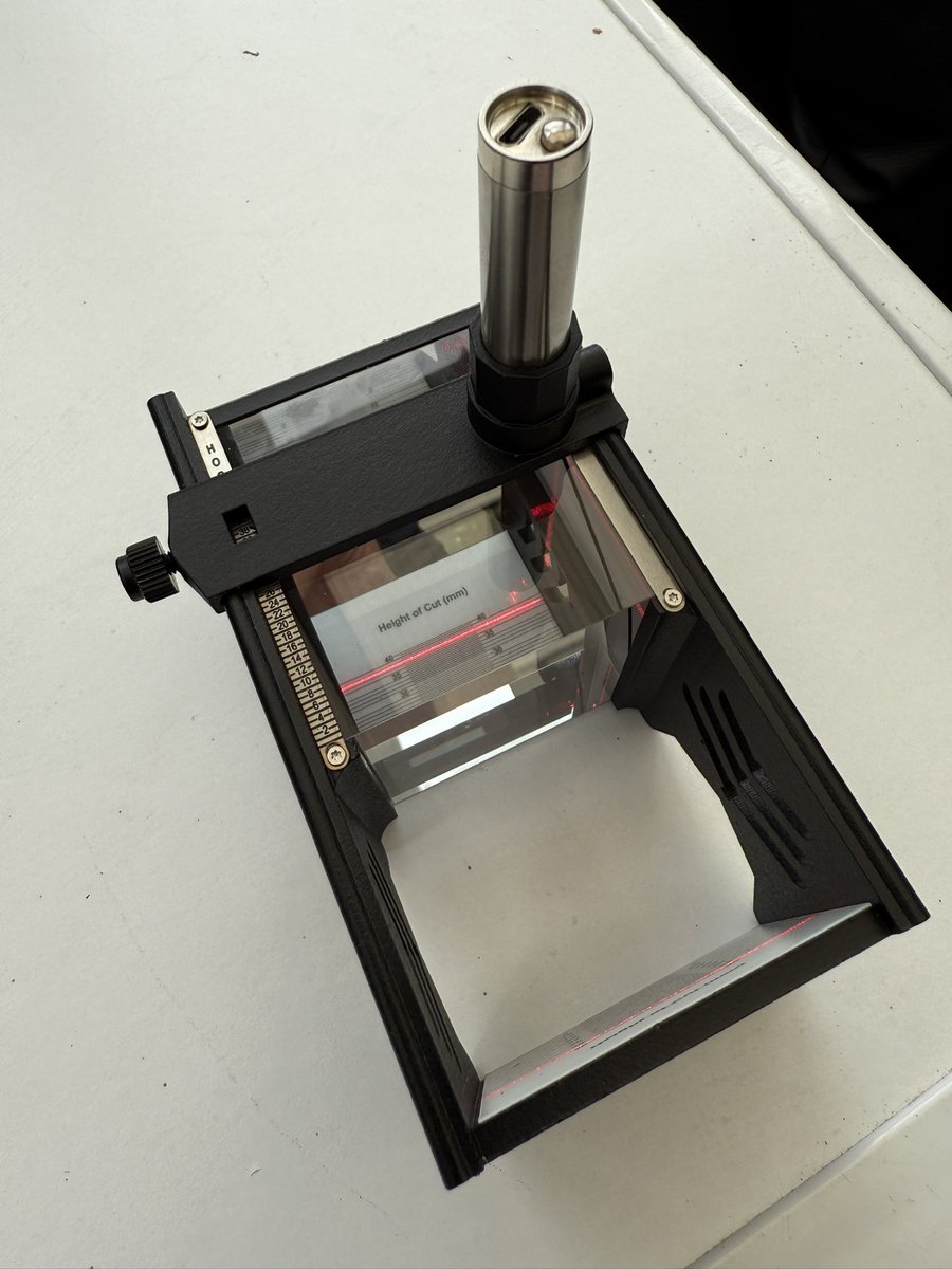 J_J_Dempsey's tweet image. Just got my Turf HOC laser height of cut prism gauge, it’s another tool in my data gathering kit which includes the USGA GS3 ball and moisture meter and FieldScout TruFirm and NDVI meter #Turfgrass #Research 🤓